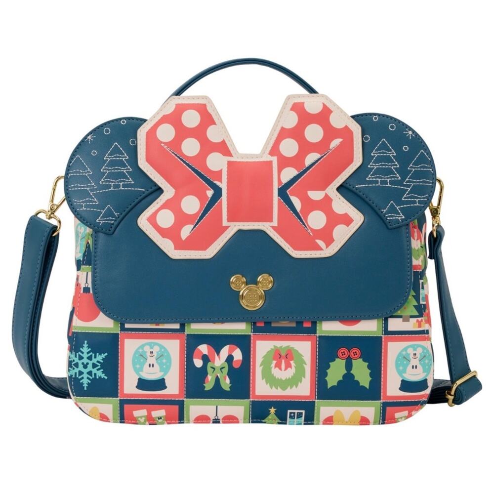 Loungefly Minnie Mouse Holiday Crossbody Bag NWT